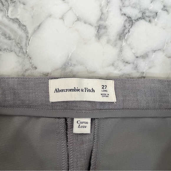 Abercrombie & Fitch Curve Love Low Rise Tailored Boot Trouser Pant Gray 27 Long - Picture 7 of 15